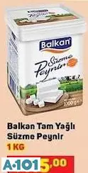 BALKAN TAM YAĞLI SÜZME PEYNİR 1KG BALKAN TAM YAĞLI SÜZME PEYNİR 1KG
